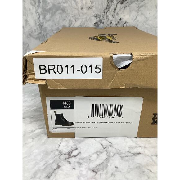 Dr. Martens Men\'s Size 12 Black 1460 Smooth Leather Lace Up Ankle Boots BR11-15 main image 2